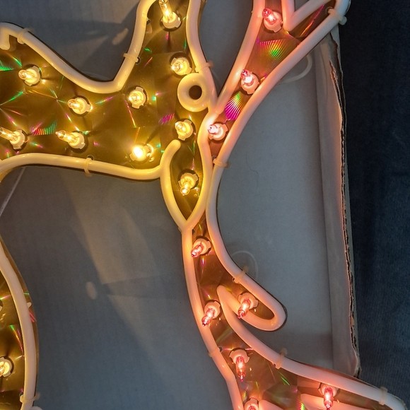 Festive Gold Reindeer Light Display - Picture 5 of 6